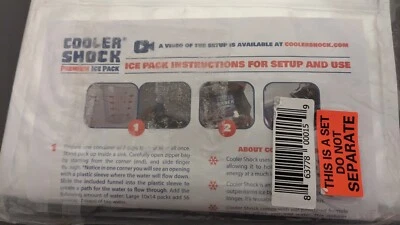 New Cooler Shock Premium Ice Pack Zip 3 Bags