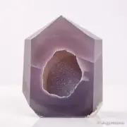 350g85mm Druzy Agate Geode Tower Point Natural Crystal Polished Quartz Healing