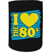Alcohol Stubby Holder - Heart 80S Retro 1980 - Funny Novelty Birthday Gift Joke Beer Can Bottle
