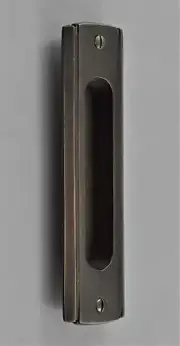 FLUSH PULL-DECO STYLE-FOR SLIDING DOORS-10 FINISHES-HEAVY GAUGE-CAVITY SLIDER