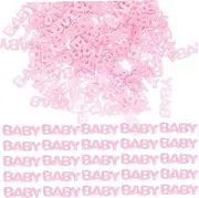 LABRIMP 200pcs Winnie The Shower Decorations Pink Baby Christening Cloth Patch