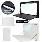 White Black 450mm x 800mm Lifestyle Table Folding Drop Down Caravan RV Picnic