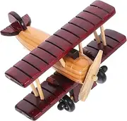 Zerodeko Wooden Plane Ornament Model Plane Aircraft Plane Model Vintage Decor Retro Decor Decorations Planes Models Vintage Home Decor Airplane Adornment Wood Craft Plane Adornment