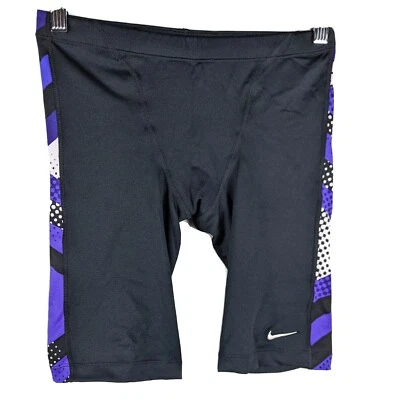 Kids 3 to 5 Year old Boy Swim Team Jammer Swimsuit Purple Polka Dot Size 22 Nike