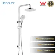 Decaura Shower Head Set 9" Rainfall 3-Mode Hand Held Round Chrome Bathroom