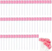Oral Swabs Disposable Mouth Swabs Sponge, 100Pcs Disposable Mouth Swabs Sponge,Mouth Care Sponge Tooth Cleaning Sponge,Mouth Swabs Sponge,Sponge Swabs Mouth Cleaning Sponge Mouth Care Sponge,Pink