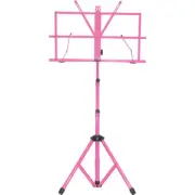 Hot Pink Sturdy Folding Sheet Music Stand w Carrying Bag Adjustable Tripod Stand