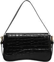 [EMGILL] Shoulder Bag for Women Retro Vegan Leather Tote Handbag Underarm Bag Trendy Purse Crossbody Bag With Zipper 2025