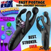 Vibrating Male Masturbator Stroker Rechargeable Penis Vibrator Trainer Sex Toy