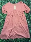 OVERSIZED loose swing baby doll dress small nwt PINK MAUVE CHVITY