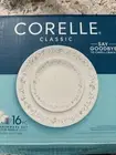 16 Piece CORELLE CLASSIC Country Cottage Vitrelle Glass Dinnerware Set, w/Mugs!