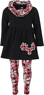 Unique Baby Girls' Clothing Sets Matching 3 Piece Outfit with Tunic Leggings and Scarf