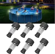Solar Pool Lights, Warm White LED Fence Lights for Framed Pools, Outdoor Decorations, Above Ground Pool Lights for Night Time Swimming Safety