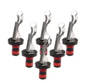 Wine Bottle Stoppers 6PCS,Lever Arm Bottle Stoppers Champagne Stopper Reusable Bottle Saver Sealer