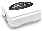 X-MEDIA 1-Port 10/100Mbps Fast Ethernet USB Print Server, USB 2.0 Port Network Print Server [XM-PS110U]