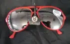 Still new! Vintage 1980's Bolle France Red Frame Aviator Mirrored Sunglasses 145