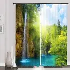 Forest Damage Lines 3D Curtain Blockout Photo Printing Curtains Drape Fabric