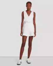 7 For All Mankind Patch Pocket Midi Dress Women's White
