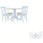 Dining Set 5 Piece Kitchen Dining Table and Chairs Solid Rubber Wood vidaXL