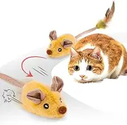 Hcpet Remote Control Electric Mouse Cat Toys, Interactive Cat Toy with Cheese Remote Control, 360° High Speed Rotation, Stimulate Cat's Hunting Instincts，a Nice Toy for Your Cat (Electric Model)