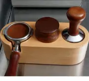Coffee Filter Tamper Holder Wooden Espresso Tamper Mat Stand Tamper Station