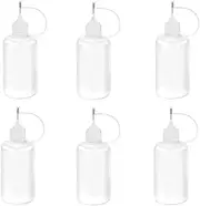 Needle Tip Glue Bottle,6Pcs Precision Tip Applicator Bottles Glue Applicator Bottle,Empty Plastic Squeezable Liquid Dropper Bottles,Precision Needle Tip Glue Bottles,Needle Tip Applicator Glue Bottles