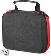 MOLUCKFU Dice Bag Pockets Dice Organizer Case for Gaming Dice Set Large Zipper Dice Bag Table Game Storage Accessory Holder for Role Play Dice