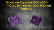 Minelab Equinox 800 - 600 - 11'' Coil Yoke Stiffener and Repair - Purple