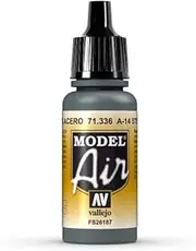 Acrylicos Vallejo S.L. Tabletop Supplies Model Air A14 Steel Grey 17ml Acrylic Paint Modelling Kit