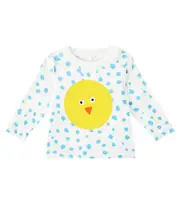 [Stella McCartney Kids] Stella McCartney Kids Baby polka-dot cotton jersey top M 12 white