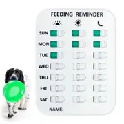 Magnetic Pet Feeding Reminder 3 Times a Day, Cat Dog Feeding Chart to Prevent Overfeeding