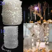 10m Garland Diamond Strand Acrylic Crystal Bead Curtain Wedding Party Decor DIY