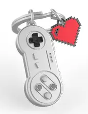 Metalmorphose Miniature 3D Metal Keychain - Game Controller, Whitehill MTM294-01
