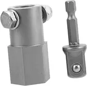 MOLUCKFU 1 Set Drill Adapter Stainless Steel Top Wind Trailer Jack Crank Handle Scissor Tongue Tow Attachment Slot Cordless Space Level Trailer Jack Handle Replacement Drill Bit Adapter Fit
