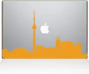 The Decal Guru Toronto Cityscape Decal Vinyl Sticker, 11" MacBook Air, Yellow