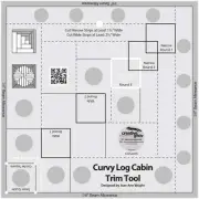 Creative Grids Curvy Log Cabin Trim Tool 8in Finished Blocks CGRJAW5