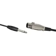 [TechBrands] 6.5mm Mono- Socket Plug Audio Lead (XLR/3P 6M)