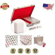 Elegant Mahjong Game Set - Champion-Size with 146 Tiles & Accessories Included