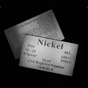 Nickel Element Plate,5*60*100mm, 99.5% High-purity Element Periodic Phenotype Ni, for Elemental Sample Collection, Classroom Demonstrations, Scientific Research and Laboratory Experimental Projects