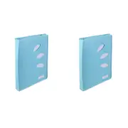 2x Colourhide 48cm Zipper Ring Binder File/Paper Document Organiser Sky Blue