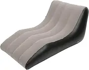 Inflatable Lounger Air Sofa, Portable PVC Flocked Inflatable Chair, Quick Inflation, Foldable Self Inflating Sofa S Shaped Leisure Lounger for Camping Trips Travel Backyard