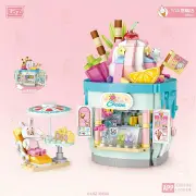 Loz LOZ Dream Amusement Park Series - Foldable Ice Cream Shop Building Bricks Set 13.5 x 18 x 8cm