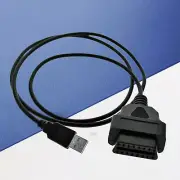 1M 16Pin Female OBD2 TO USB Port Diagnostic Extension Adapter Cable Connector