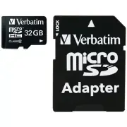 Verbatim 44083 microSDHC Card with Adapter 32GB Class 10 VTM44083