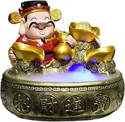 Tabletop Water Fountain Indoor Fountain Tabletop Relaxation Table Waterfall Home Office Decor Asian Feng Shui Fortune Tabletop Fountain with Soothing Sounds and Lights Office Relaxation Meditation Fou