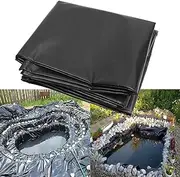 Garden Pond Membrane Fountains Waterfall Flexible Pond Liner HDPE Pond Lining 1×6m 2x4m 3x4m 5x7m 6×9m 8x12m 10×15m Outdoor Fish Pool Liner Impermeable Film(3x12m(9.8x39.3ft))