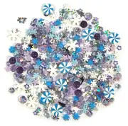 Buttons Galore Mix Upz Craft Embellishments 10g-Snow Swirl MIXUPZ-1GF3B
