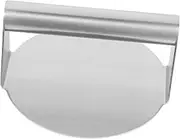 HEATSHAKING Round Burger Press Stainless Steel Smasher with Ergonomic Handle Non Stick Burger Press for Grilling Versatile Kitchen Tool Cookies and Dough