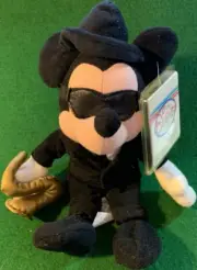 DISNEY Store CHICAGO Exclusive 1999 Blues MICKEY MOUSE Mini Bean Bag Plush +Tags