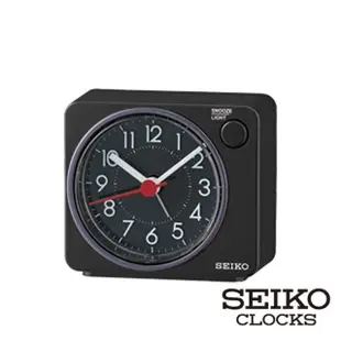 【SEIKO 精工】LED閃爍貪睡鬧鐘QHE100K.QHE100L.QHE100S.QHE100Y(滑動式秒針 嗶嗶聲 貪睡 LED閃爍 SK048)